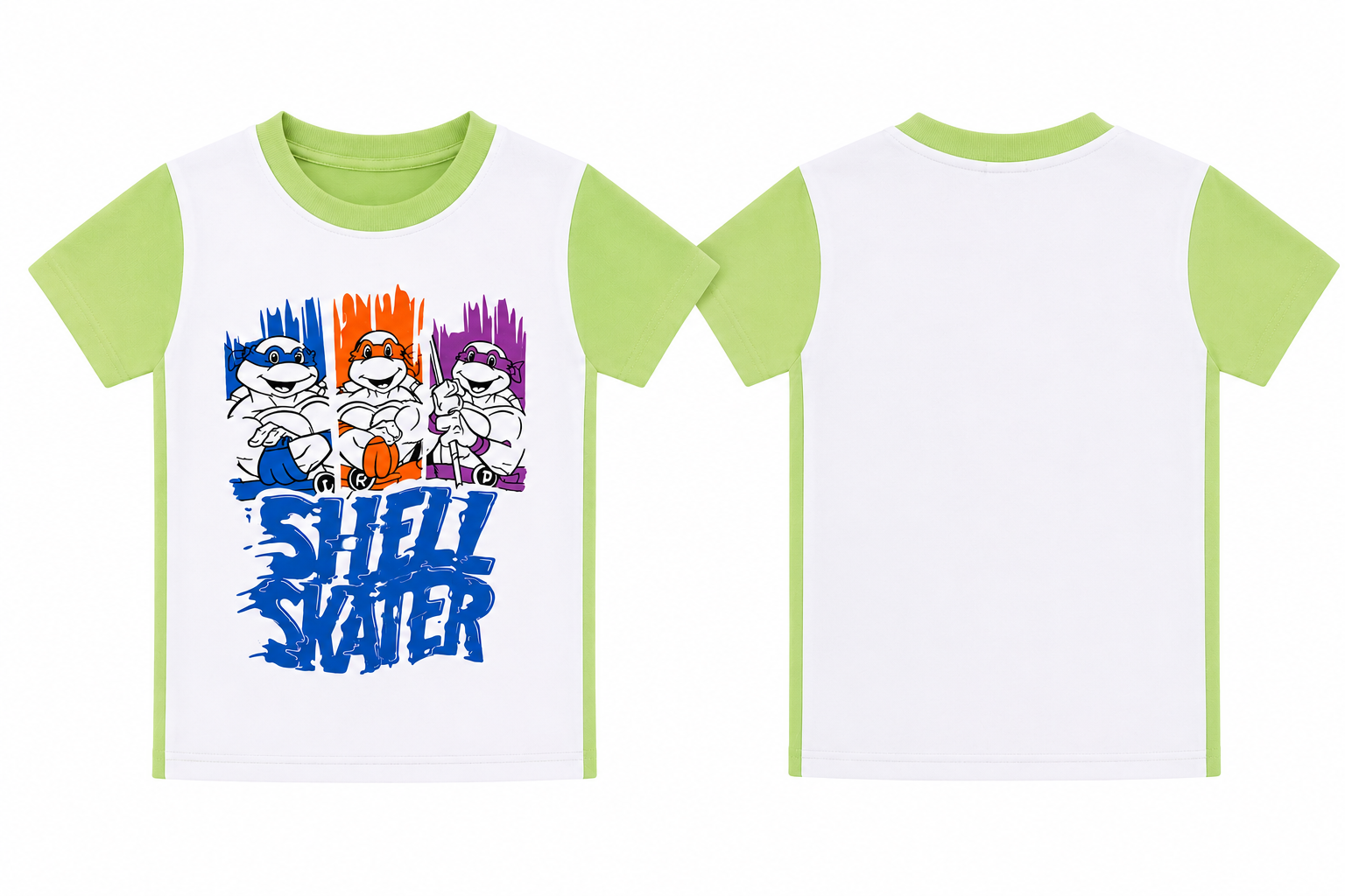 Boys Turtle Squad Graphic Half Sleeve T-Shirt